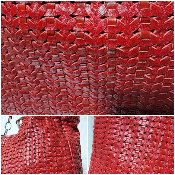 Authentic Christian Dior Lambskin Lady Dior Tote Red - Picture 9 of 15